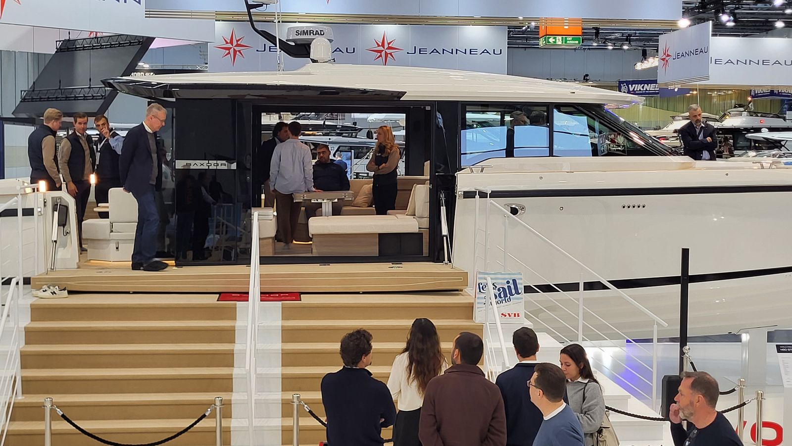 Saxdor 460 GTC aft deck with lounge seating