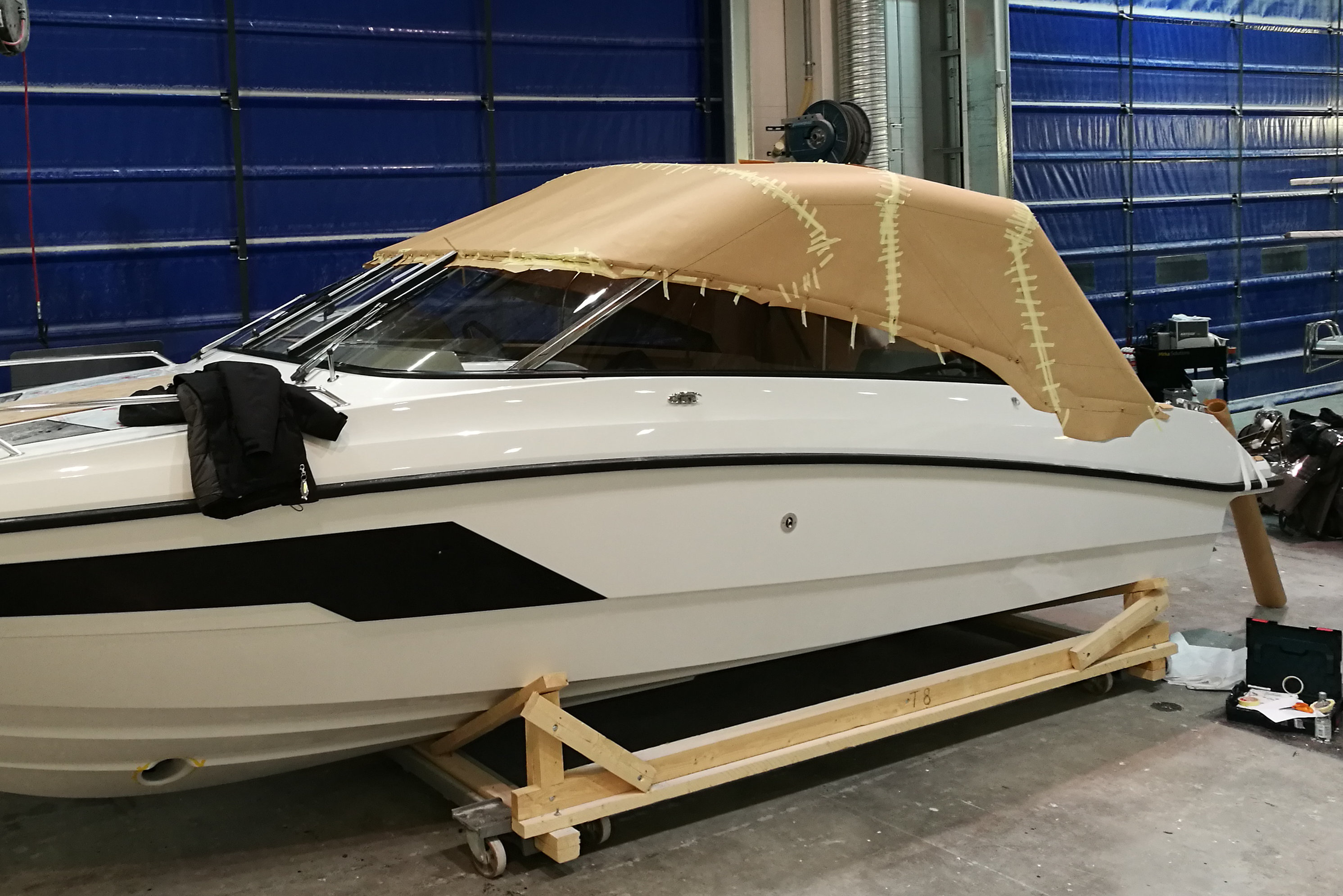 1:1 scale pattern making on boat